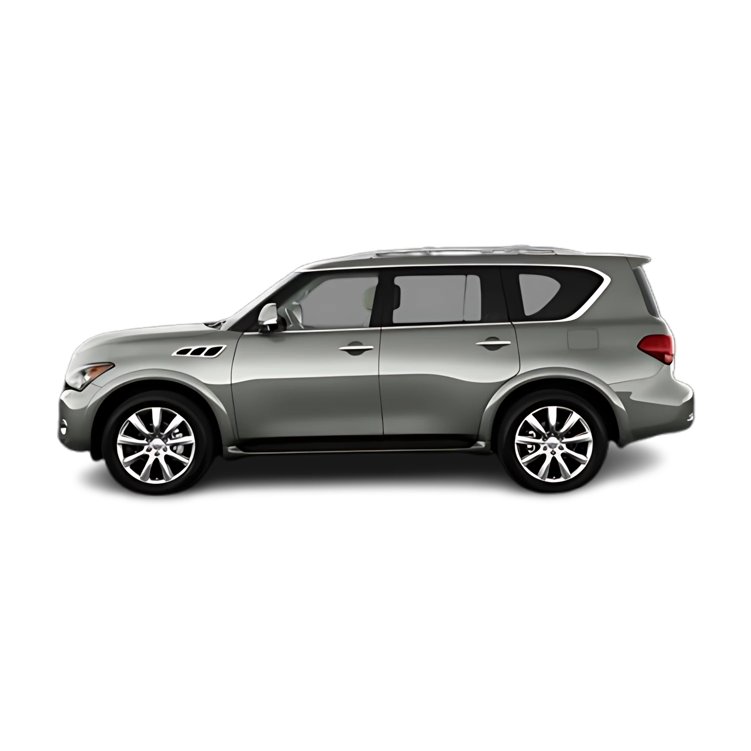 Infiniti QX56 with the Partial Front area marked
