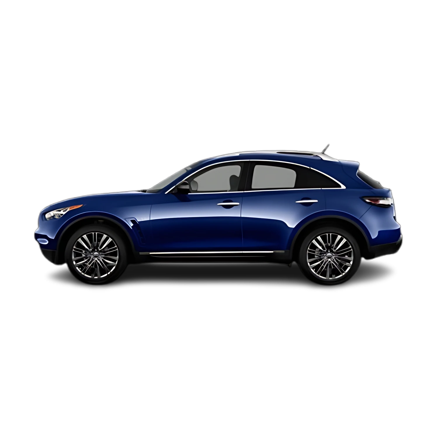 Infiniti QX70 with the Partial Front area marked