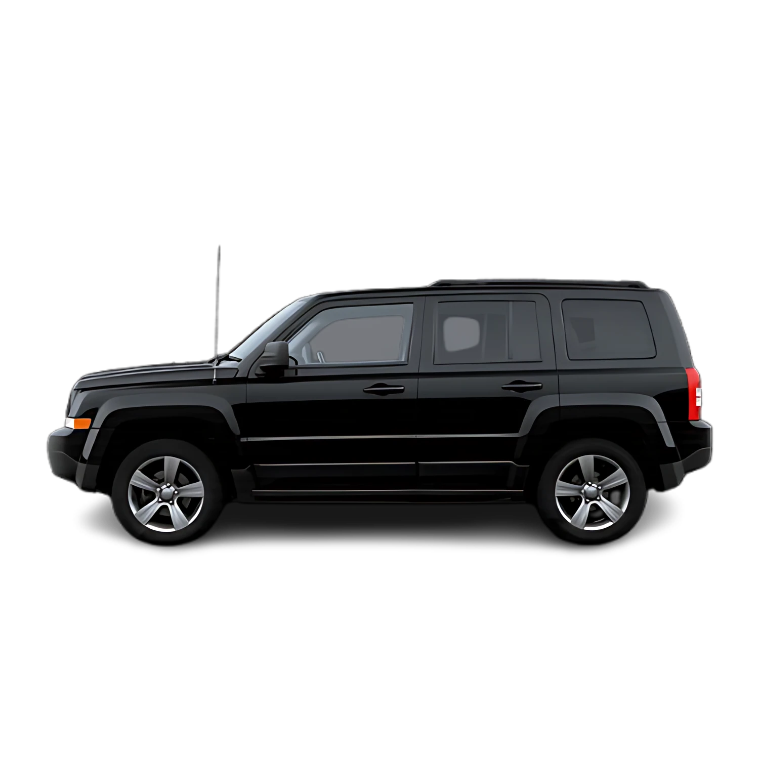 Jeep Patriot with the Partial Front area marked