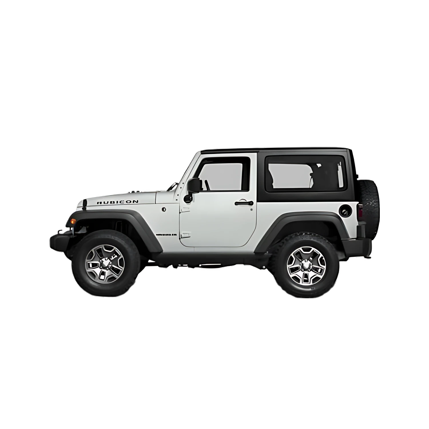 Jeep Wrangler JK with the Partial Front area marked