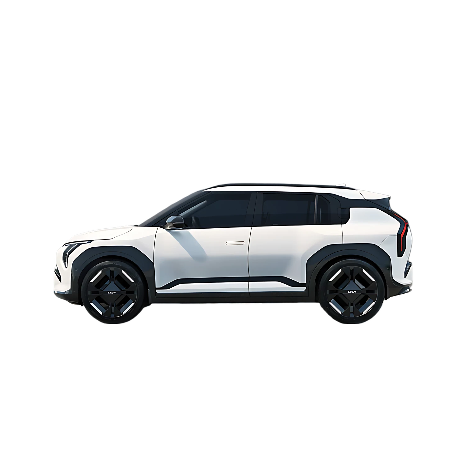 Kia EV3 with the Partial Front area marked