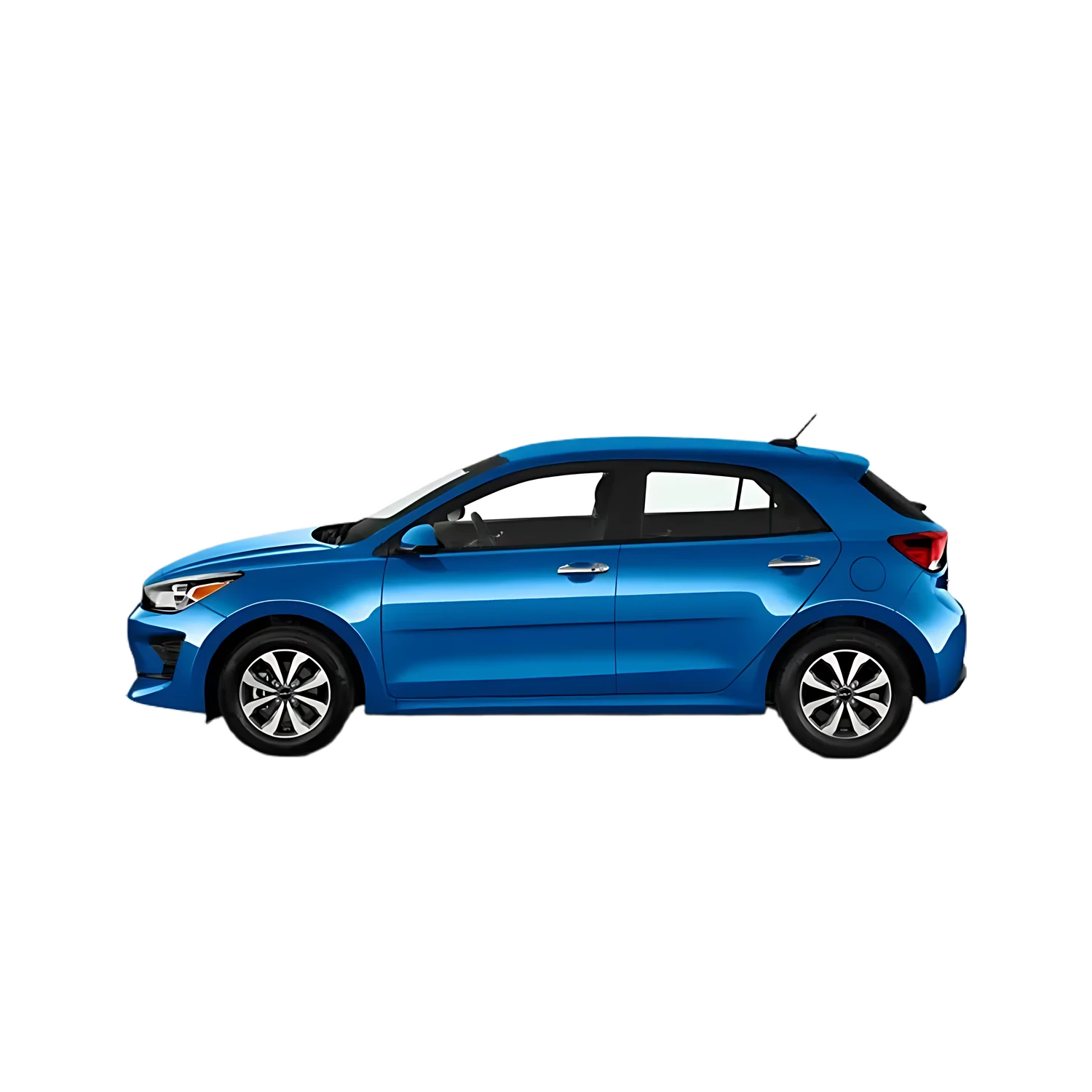 Kia Rio 5 with the Partial Front area marked
