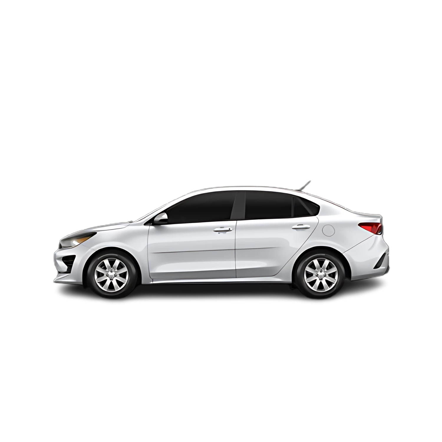 Kia Rio with the Partial Front area marked