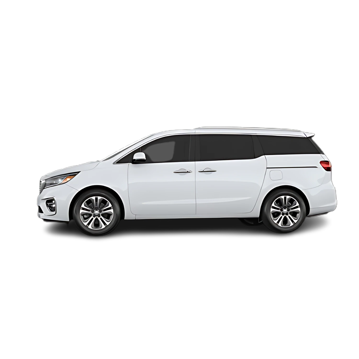 Kia Sedona with the Partial Front area marked