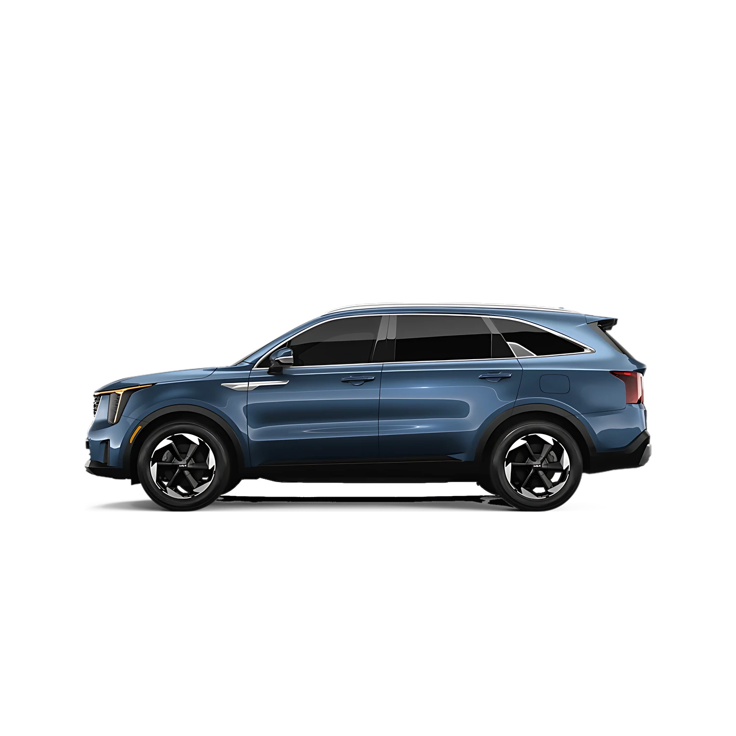 Kia Sorento Hybrid with the Partial Front area marked