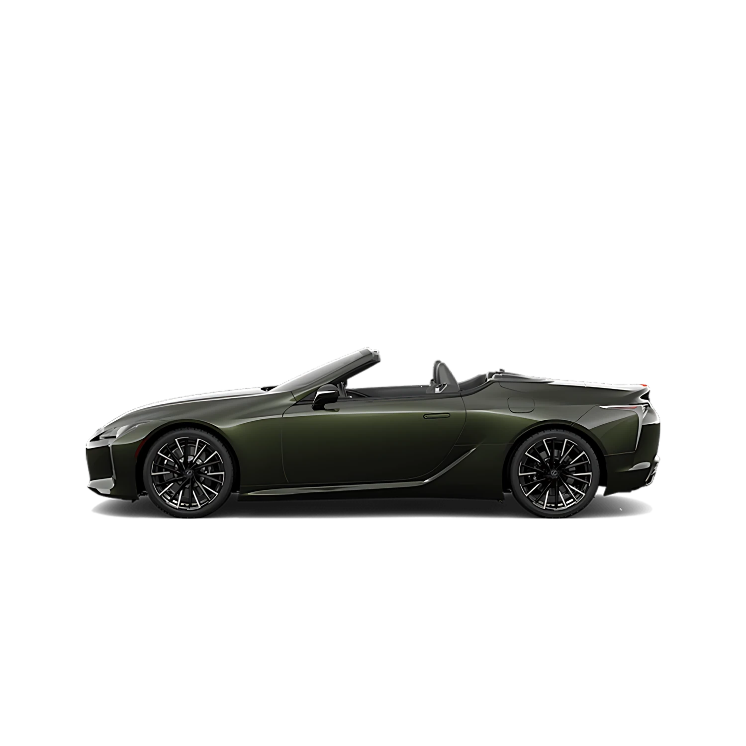 Lexus LC Convertible with the Partial Front area marked