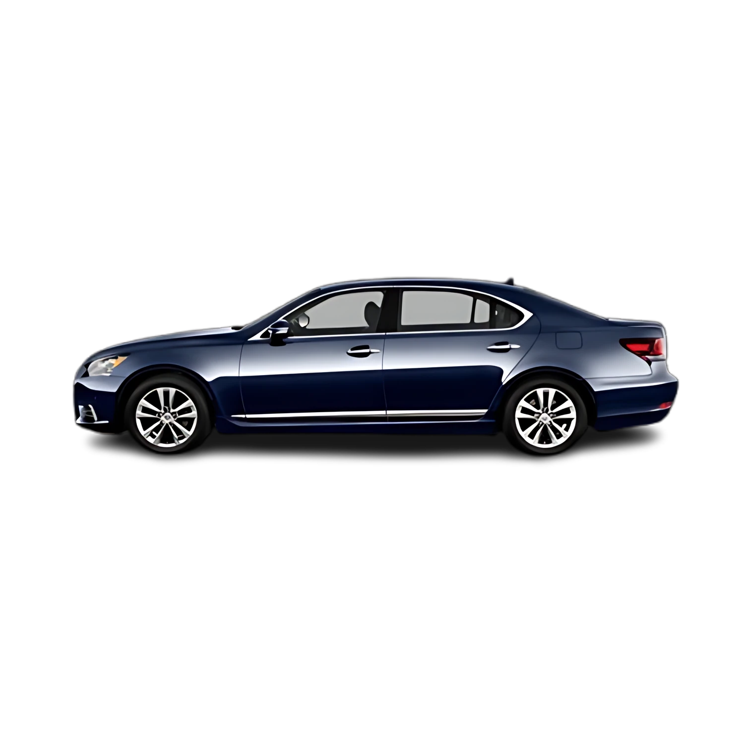 Lexus LS with the Partial Front area marked