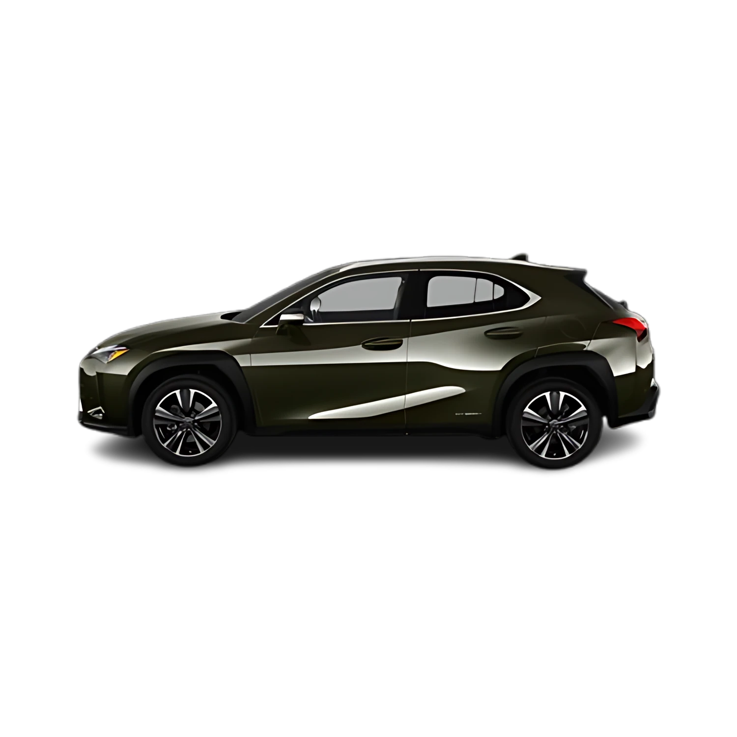 Lexus UX with the Partial Front area marked