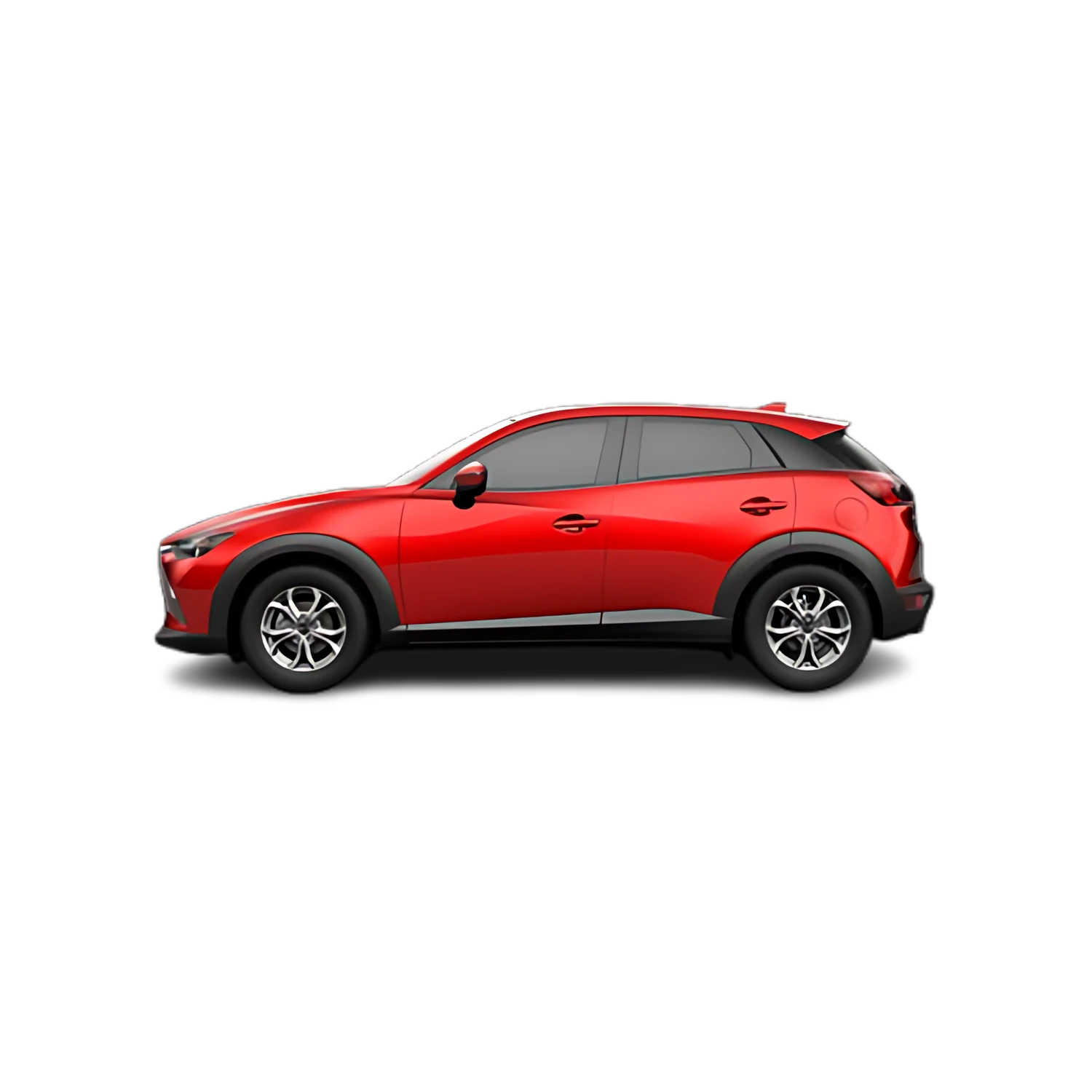Mazda CX-3 with the Partial Front area marked