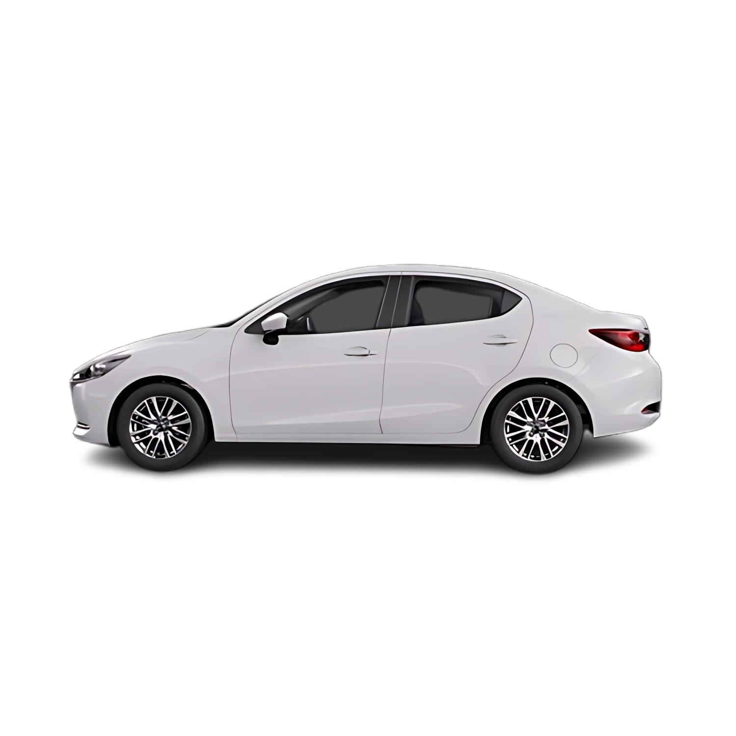 Mazda Mazda2 with the Partial Front area marked