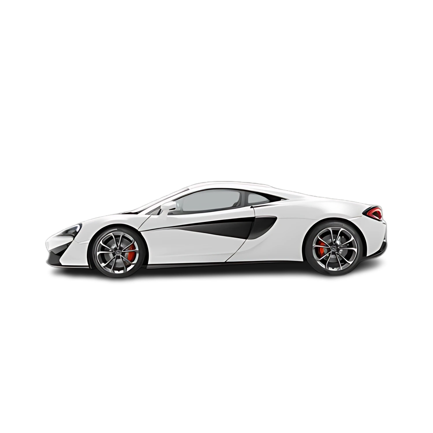 McLaren 540C with the Partial Front area marked