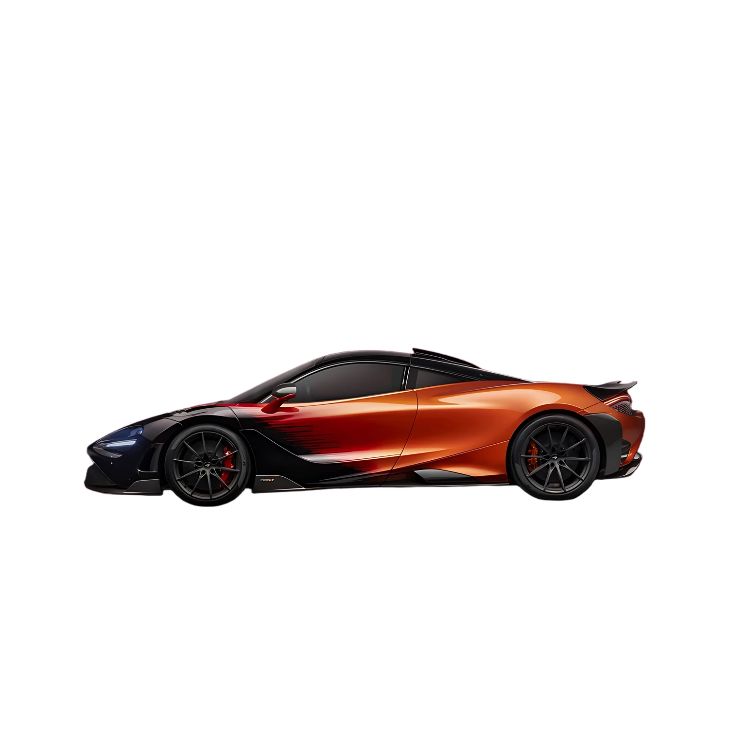 McLaren 765LT Spider with the Partial Front area marked