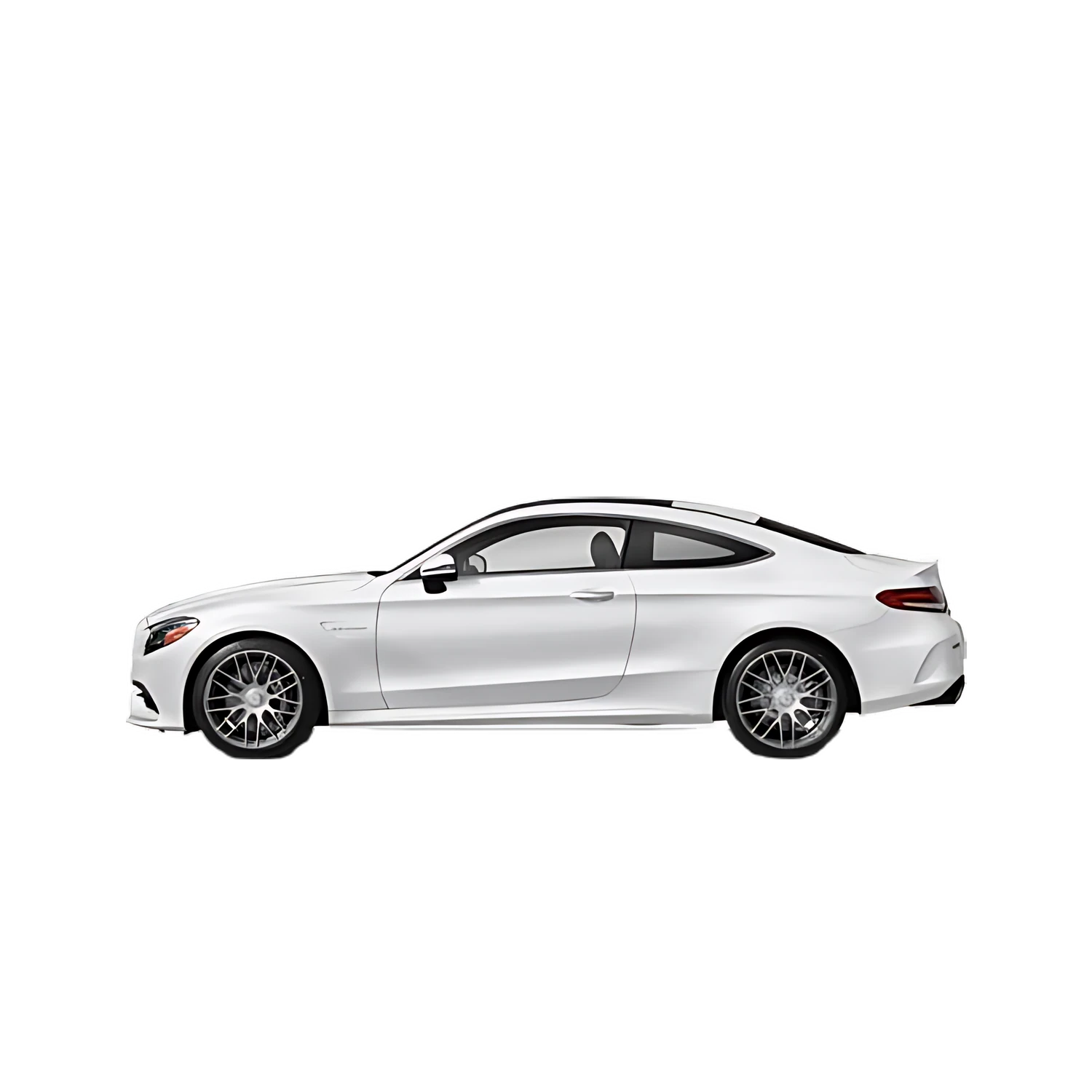 Mercedes-Benz C-Class Coupe with the Partial Front area marked
