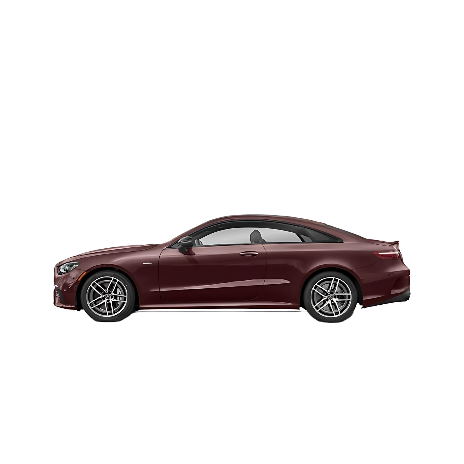 Mercedes-Benz E-Class Coupe with the Partial Front area marked
