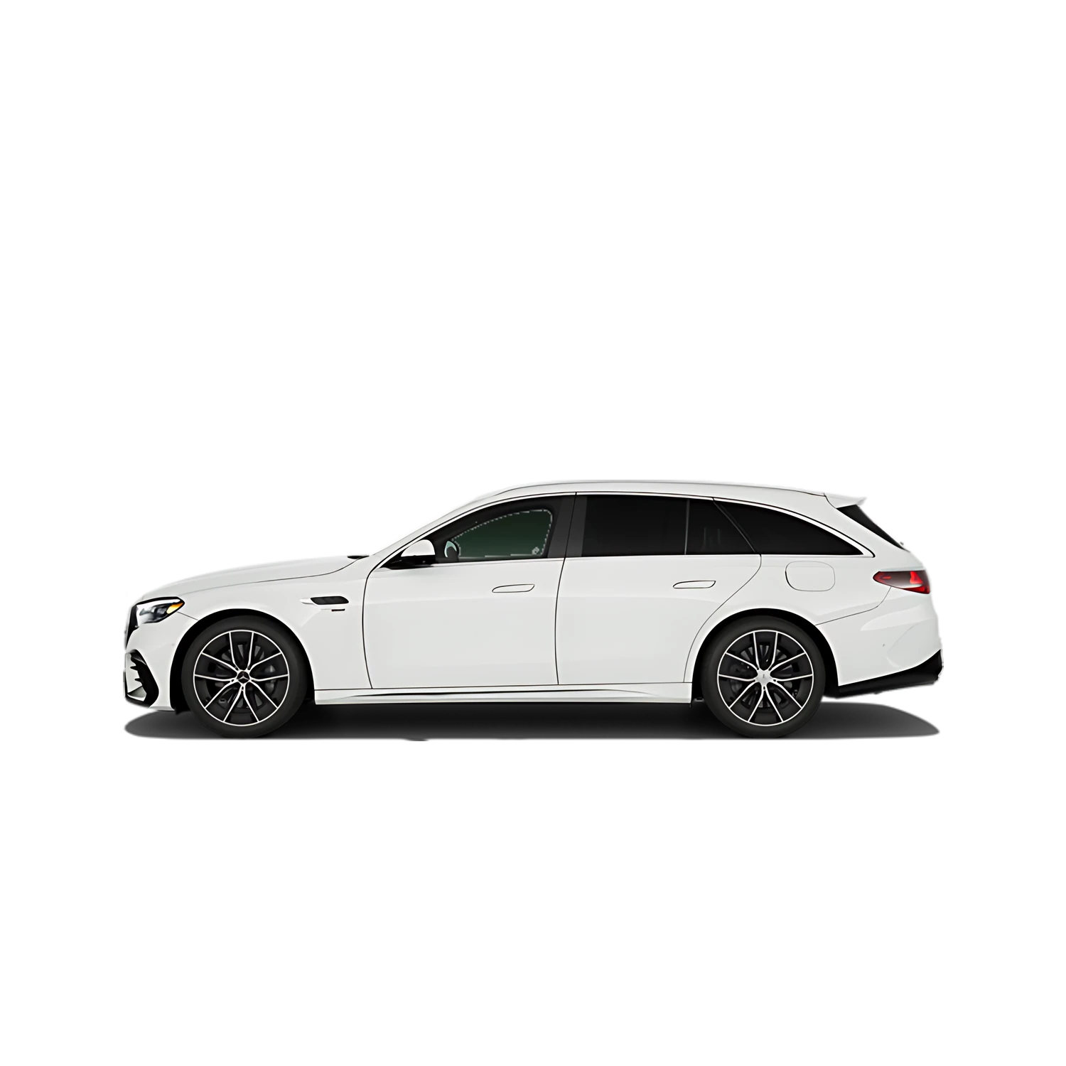 Mercedes-Benz E-Class Wagon with the Partial Front area marked