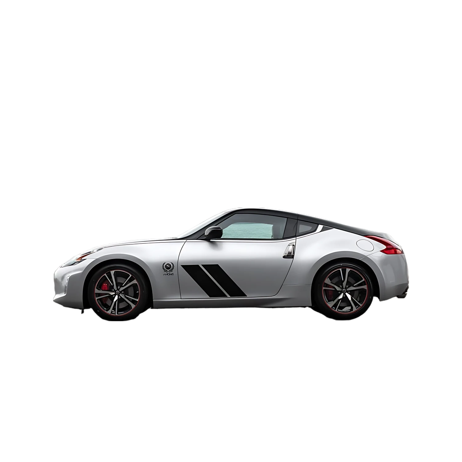 Nissan 370Z Roadster with the Partial Front area marked