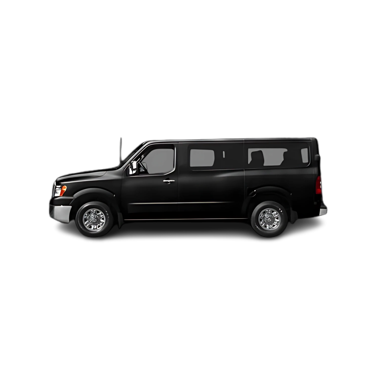 Nissan NV with the Partial Front area marked