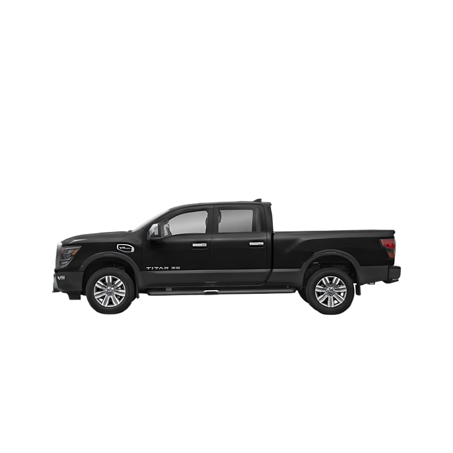 Nissan Titan XD with the Partial Front area marked