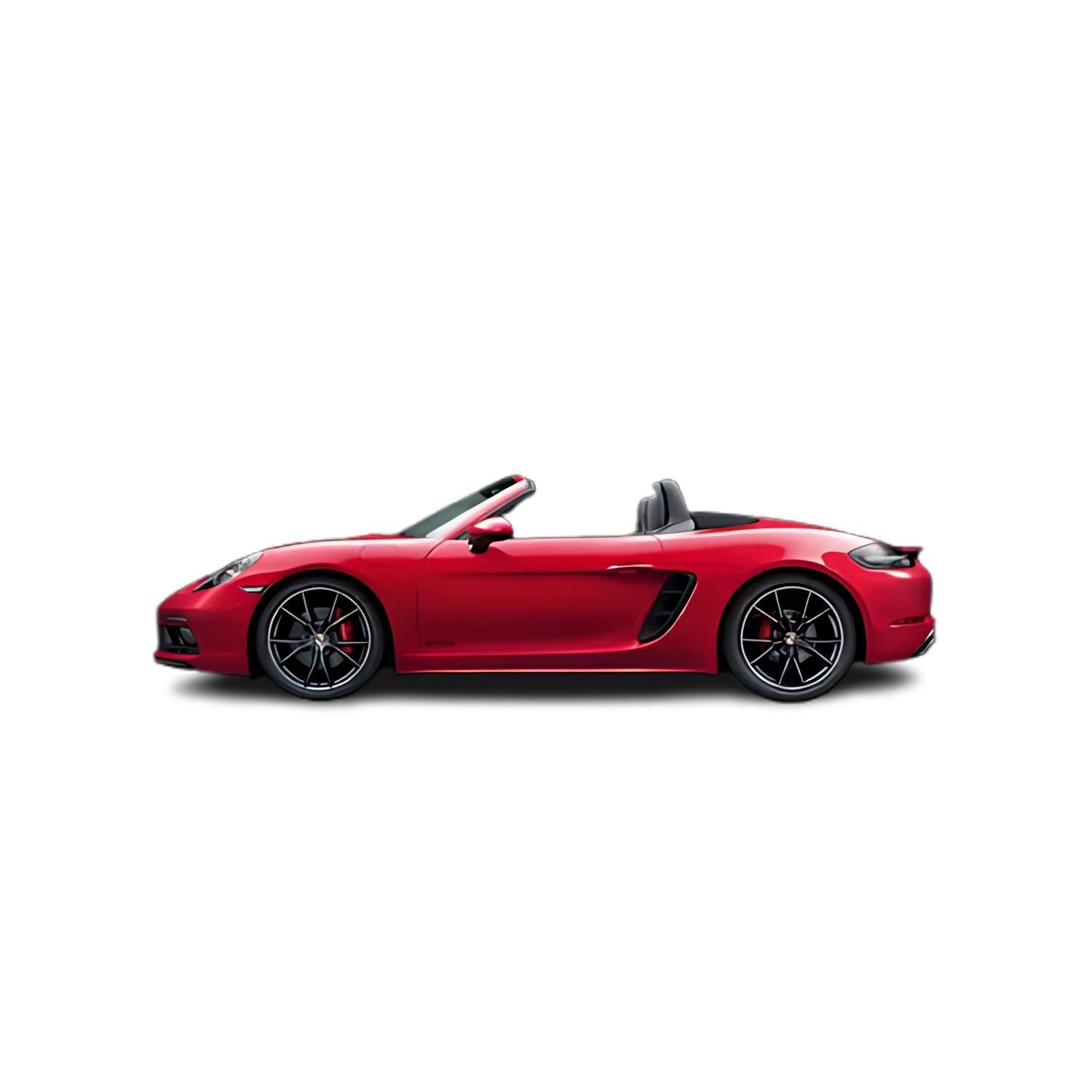 Porsche Boxster with the Partial Front area marked