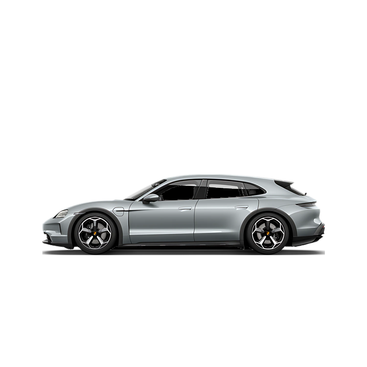 Porsche Taycan Cross Turismo with the Partial Front area marked
