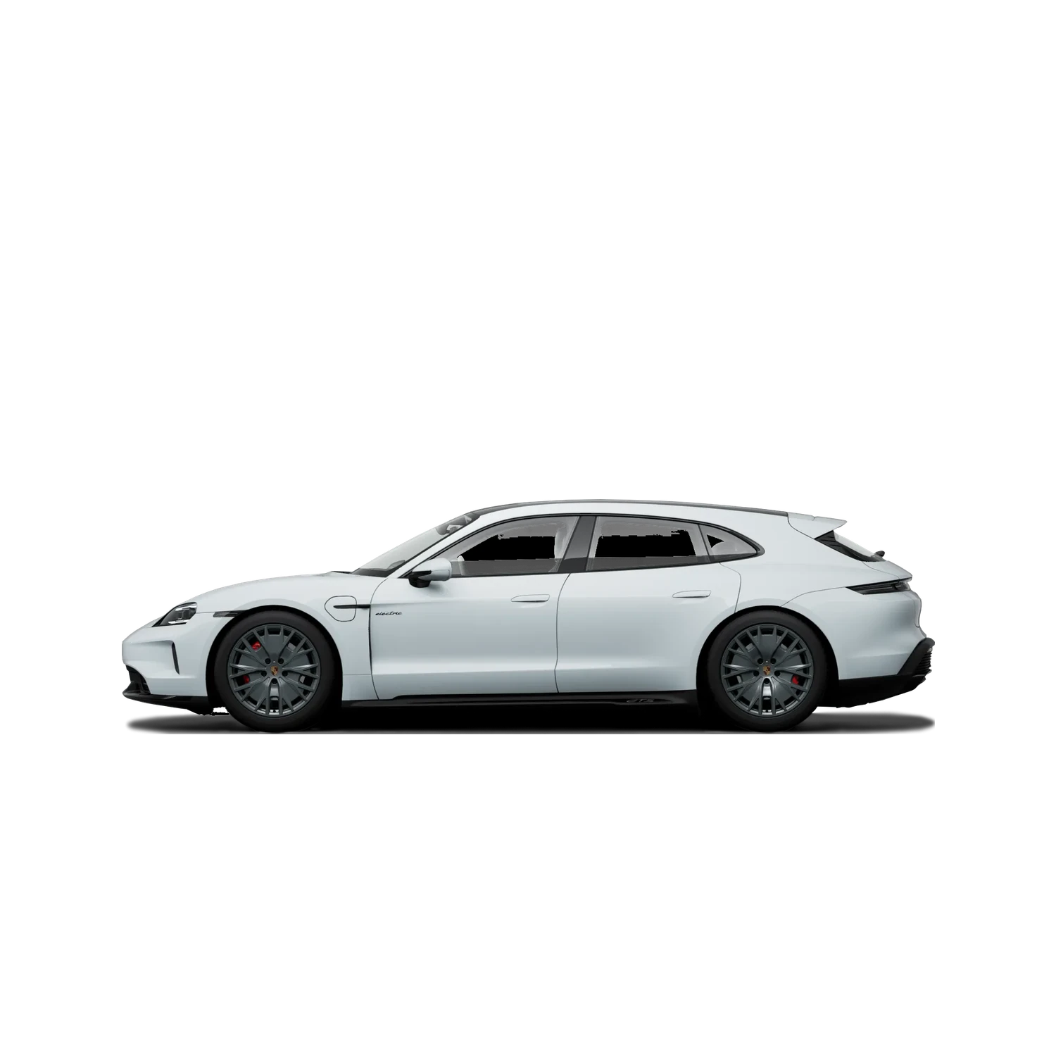 Porsche Taycan Sport Turismo with the Partial Front area marked