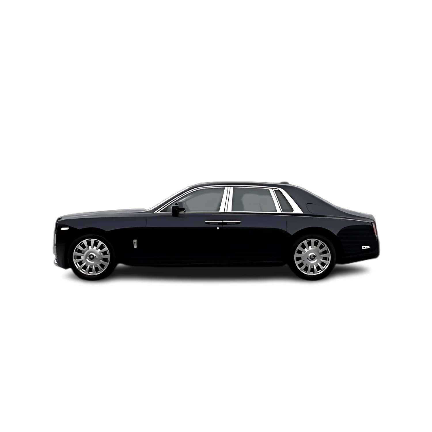 Rolls-Royce Phantom with the Partial Front area marked