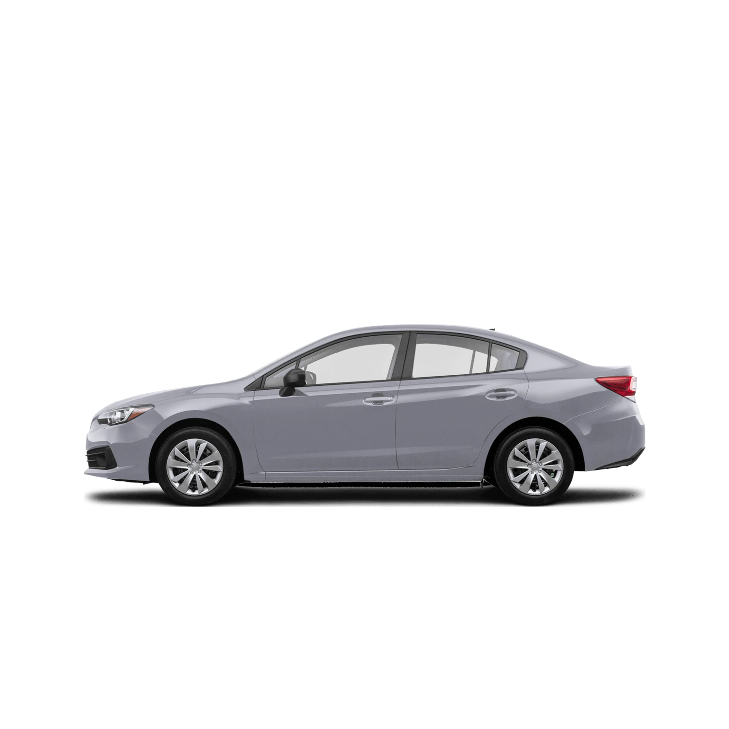 Subaru Impreza Sedan with the Partial Front area marked