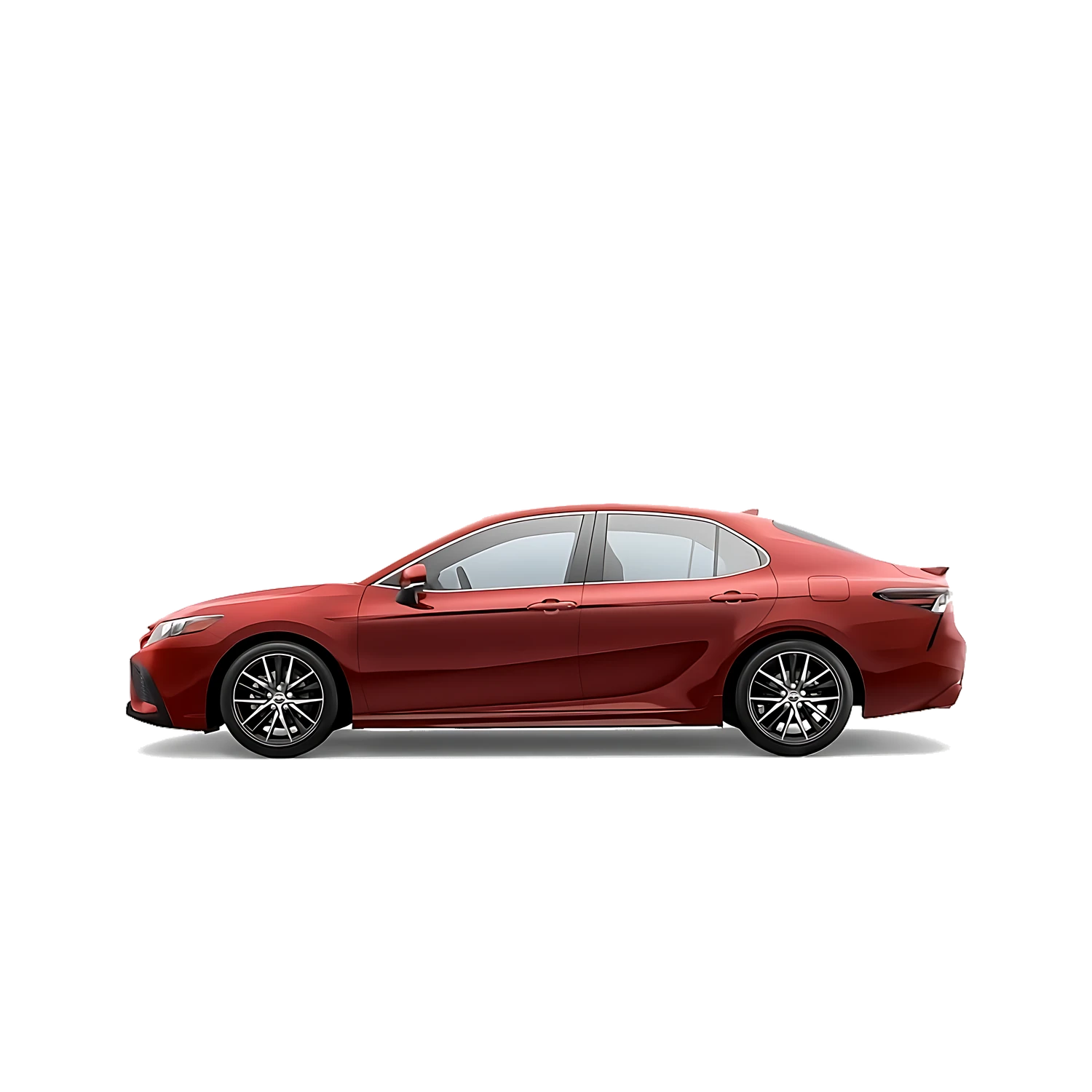 Toyota Camry Hybrid with the Partial Front area marked