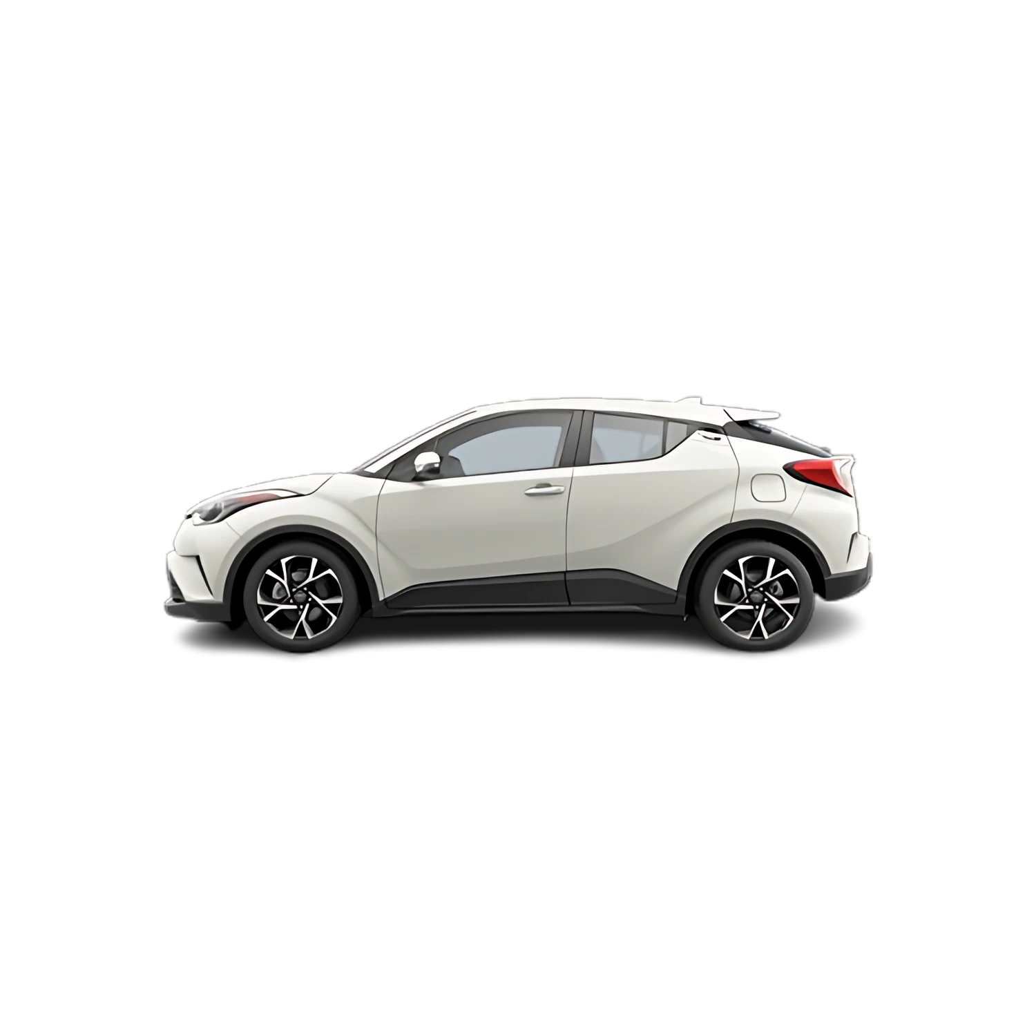 Toyota CH-R with the Partial Front area marked