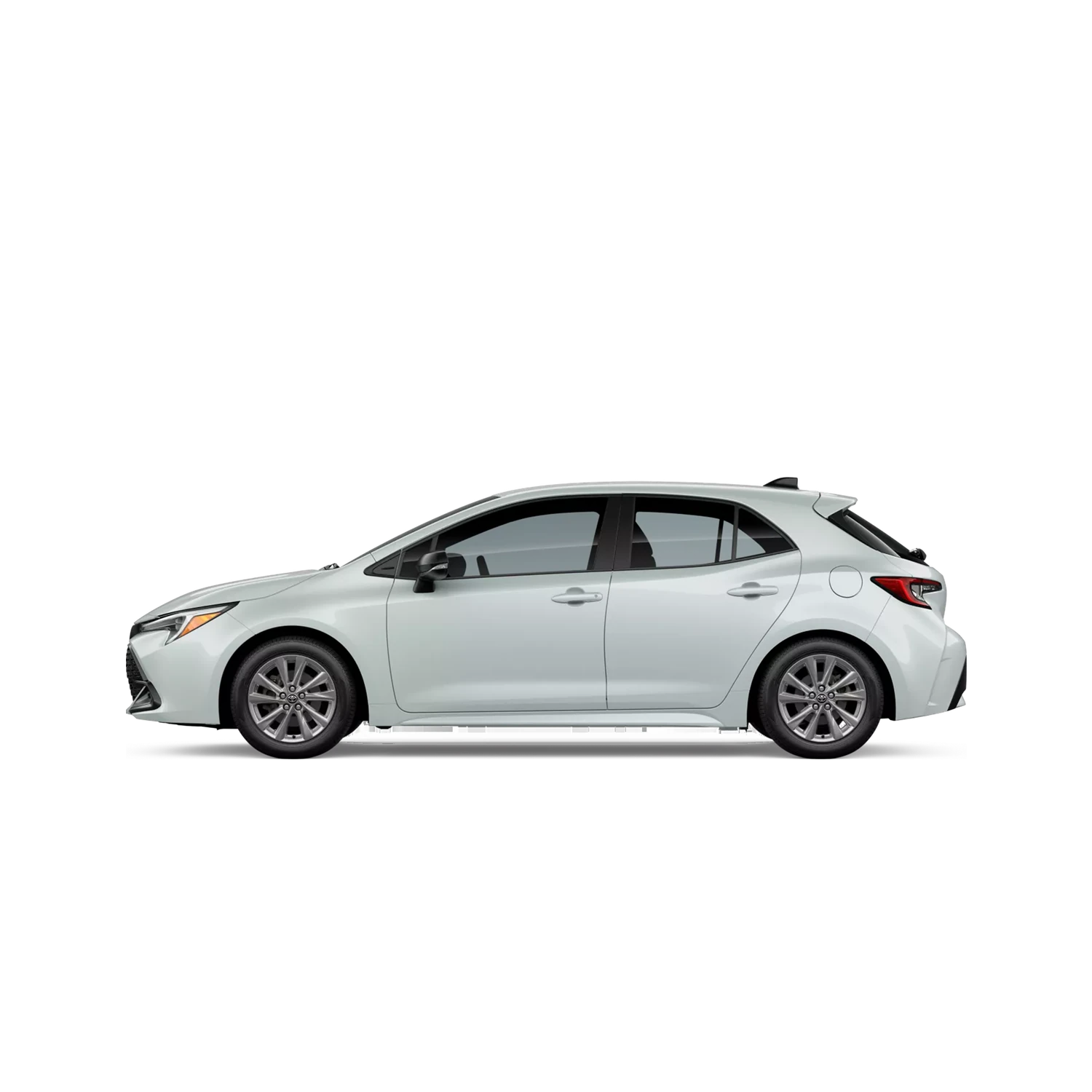 Toyota Corolla Hatchback with the Partial Front area marked