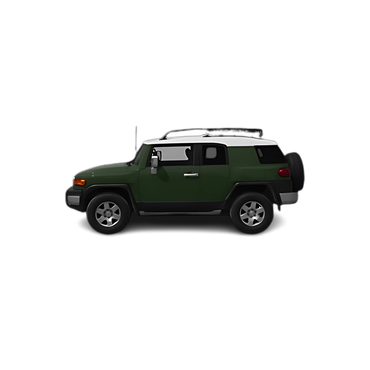 Toyota FJ Cruiser with the Partial Front area marked
