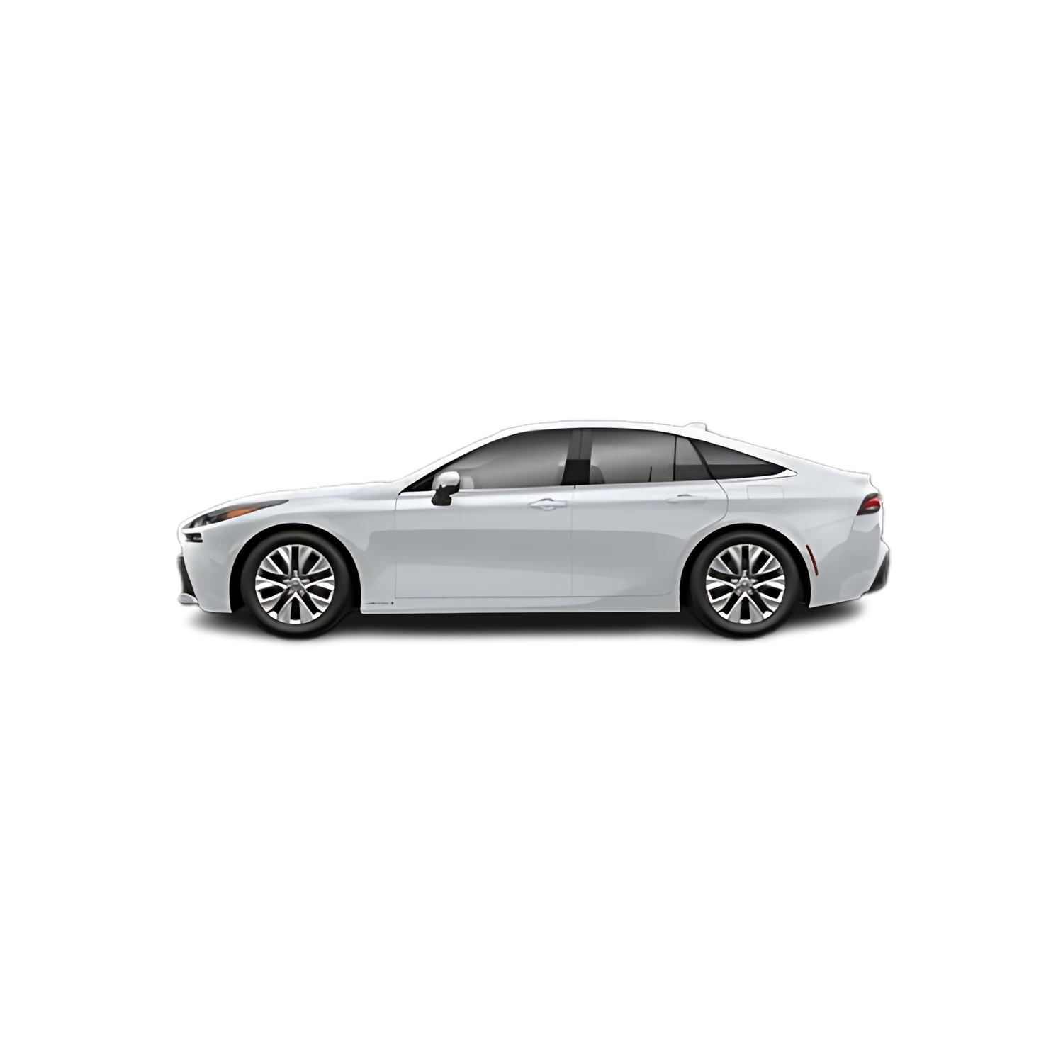 Toyota Mirai with the Partial Front area marked