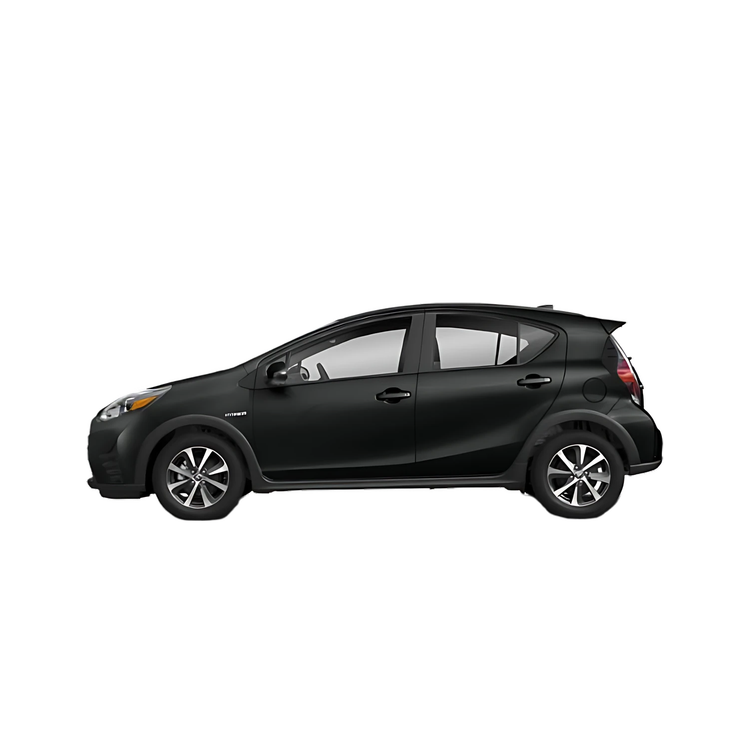 Toyota Prius c with the Partial Front area marked