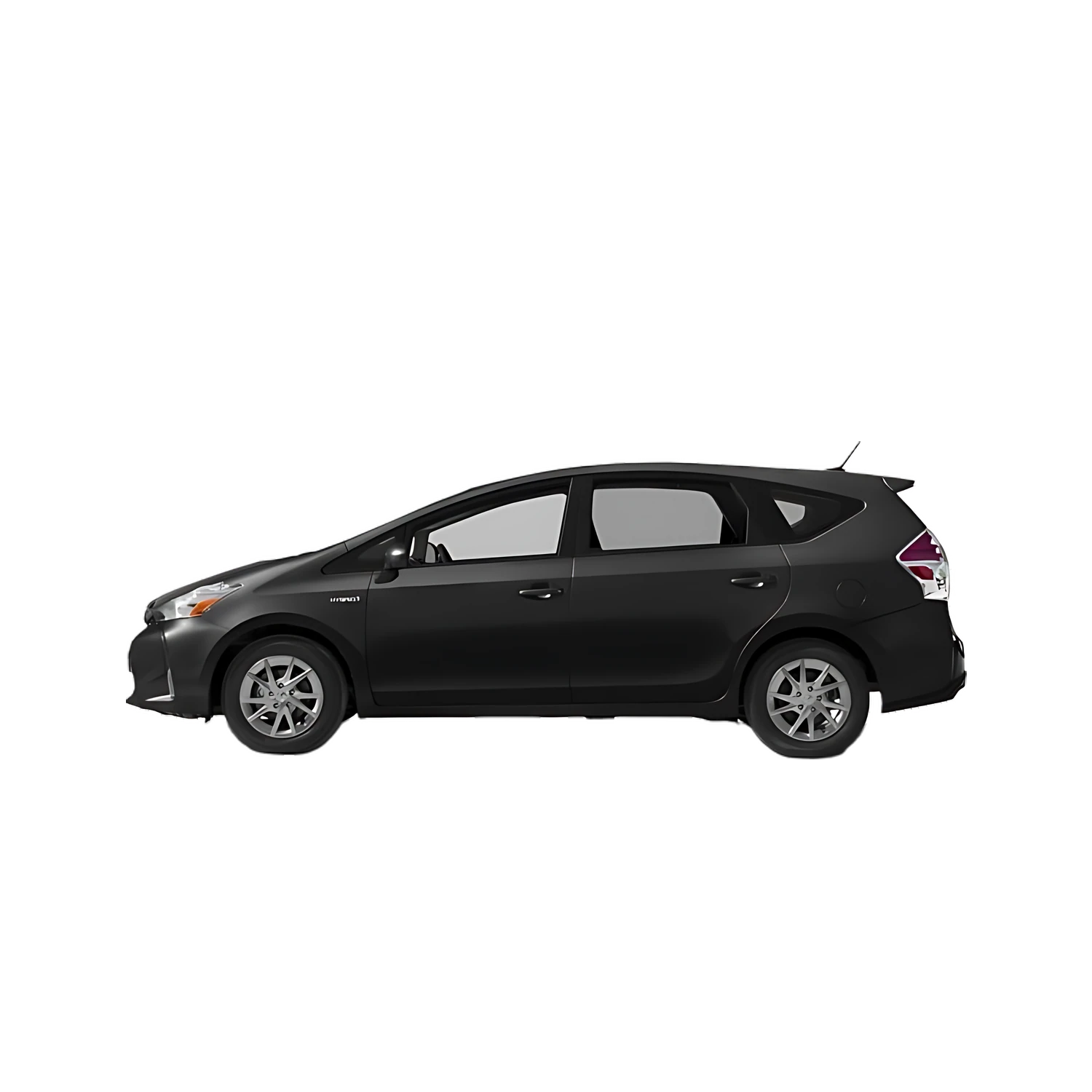 Toyota Prius V with the Partial Front area marked