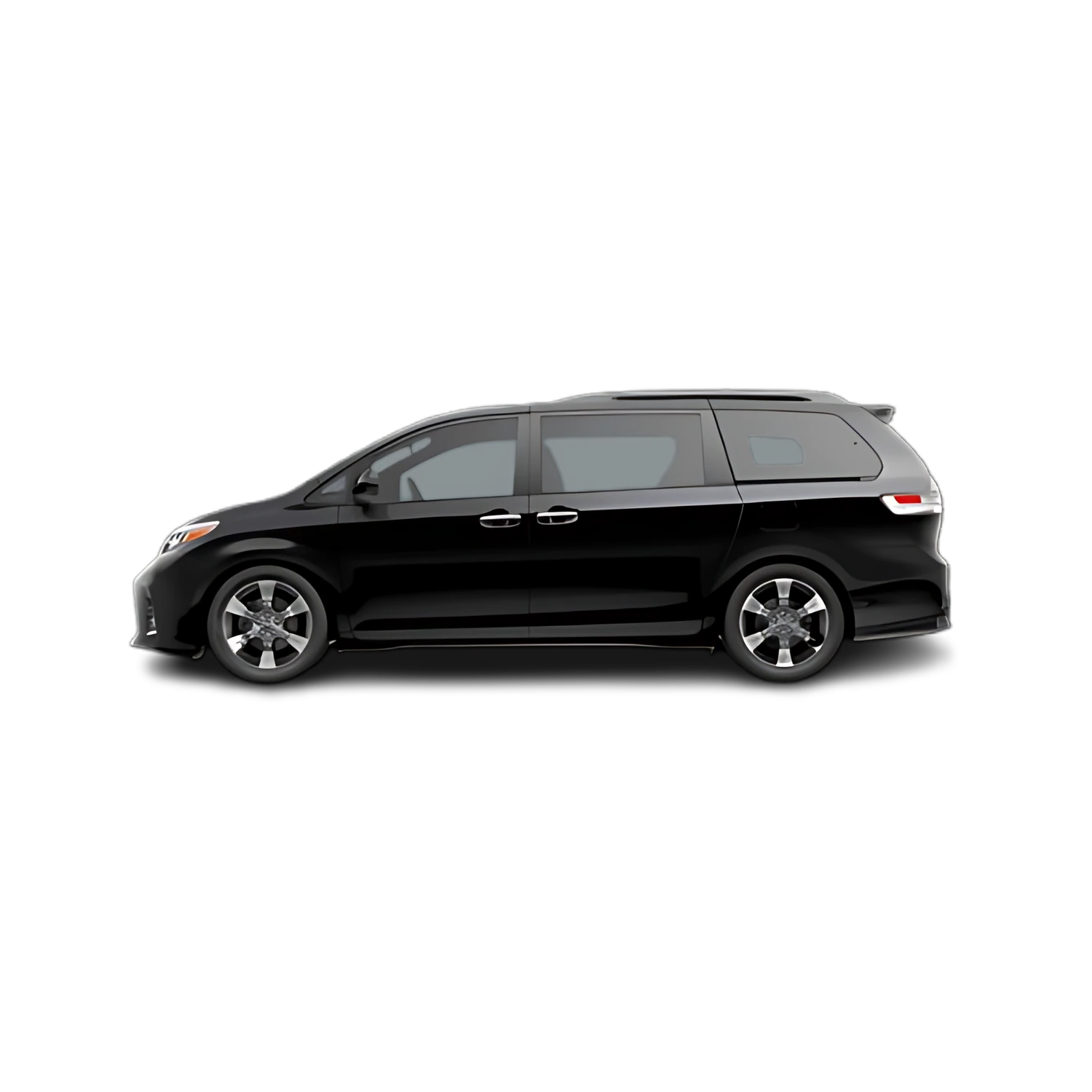 Toyota Sienna with the Partial Front area marked