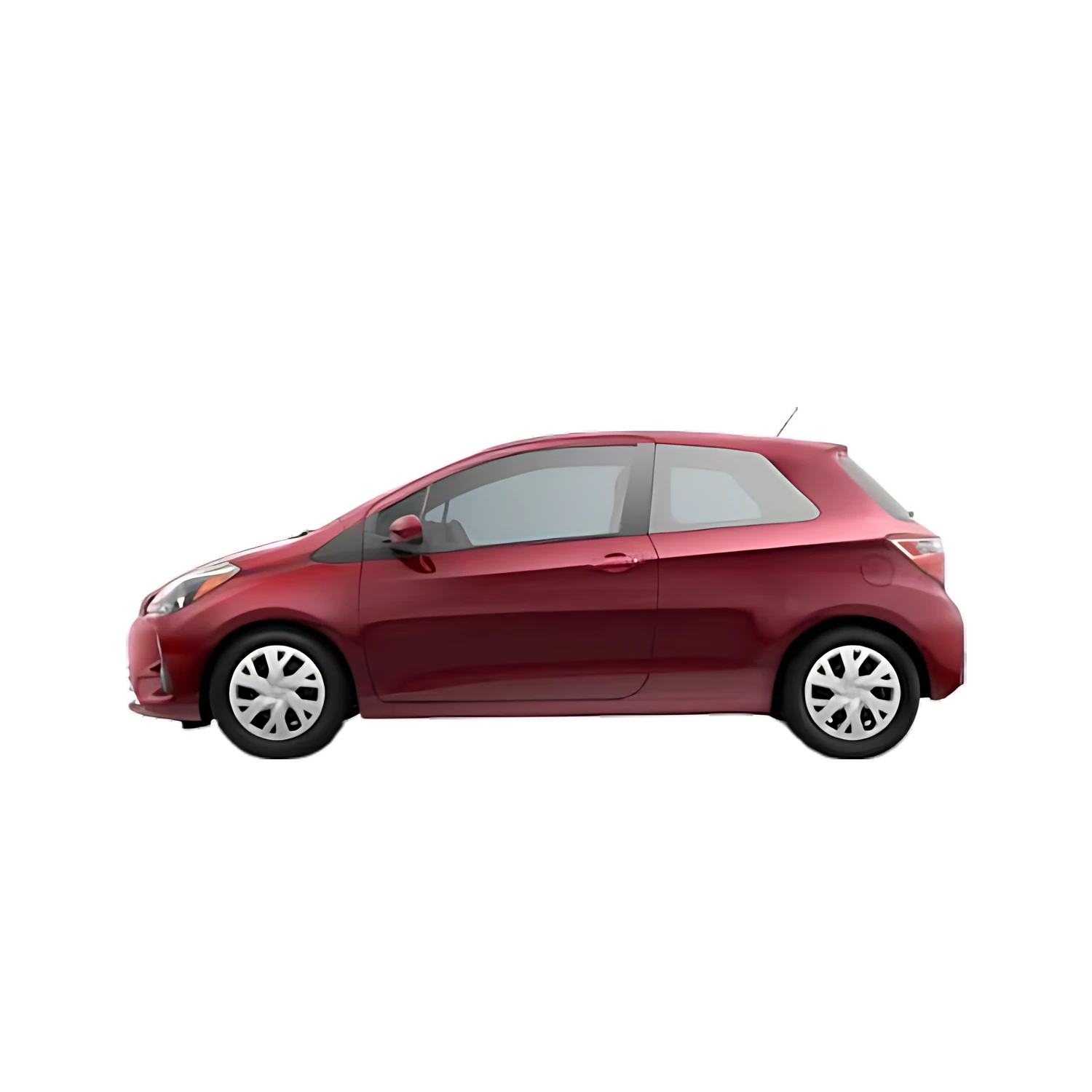 Toyota Yaris 3-Door with the Partial Front area marked