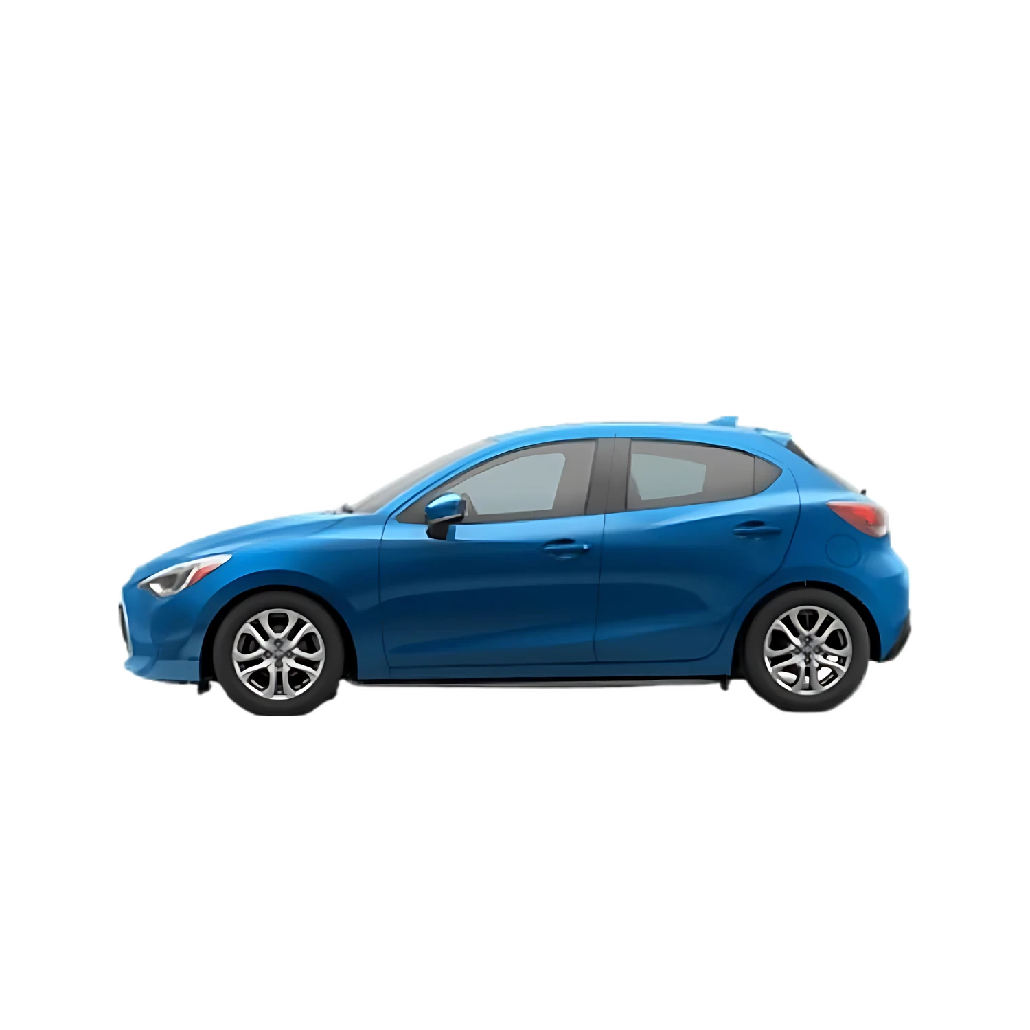 Toyota Yaris Hatchback with the Partial Front area marked