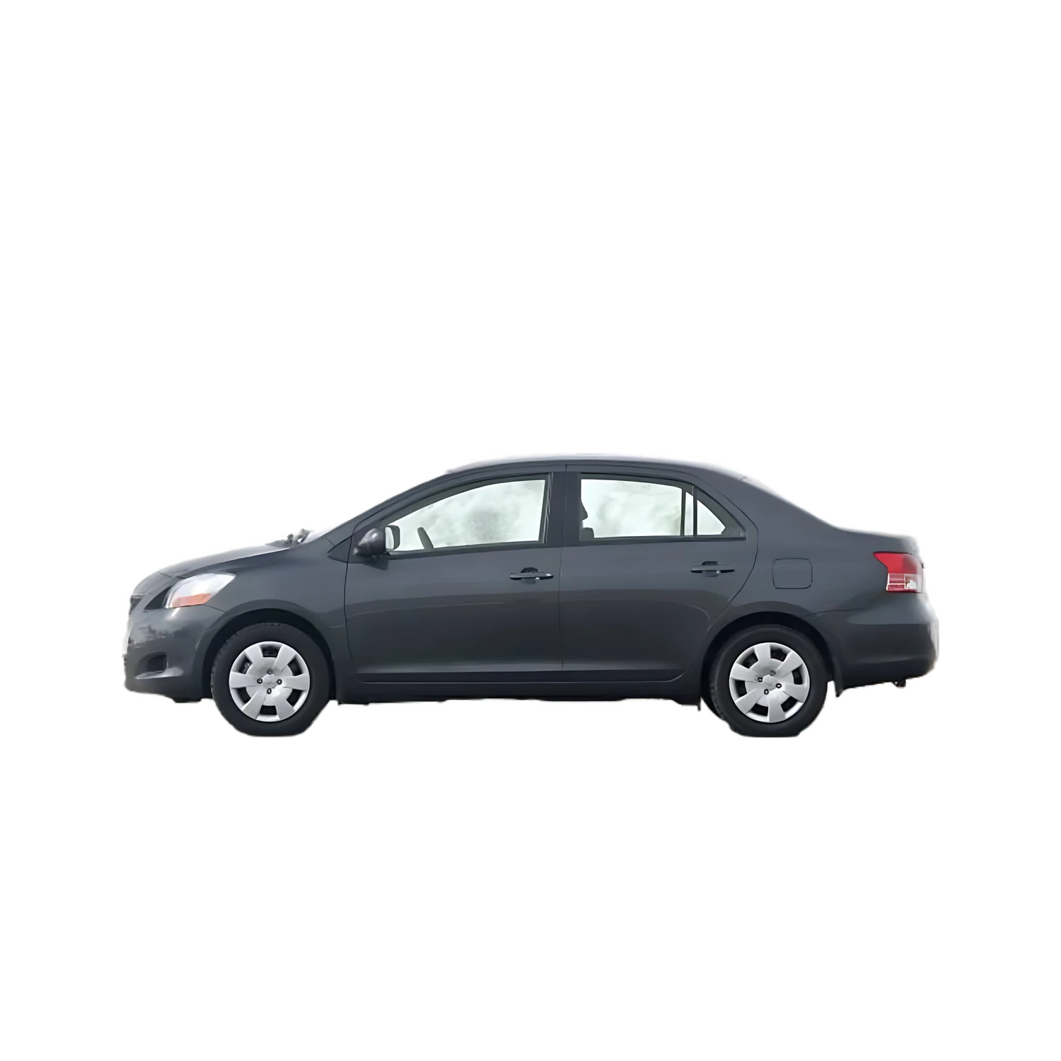 Toyota Yaris Sedan with the Partial Front area marked