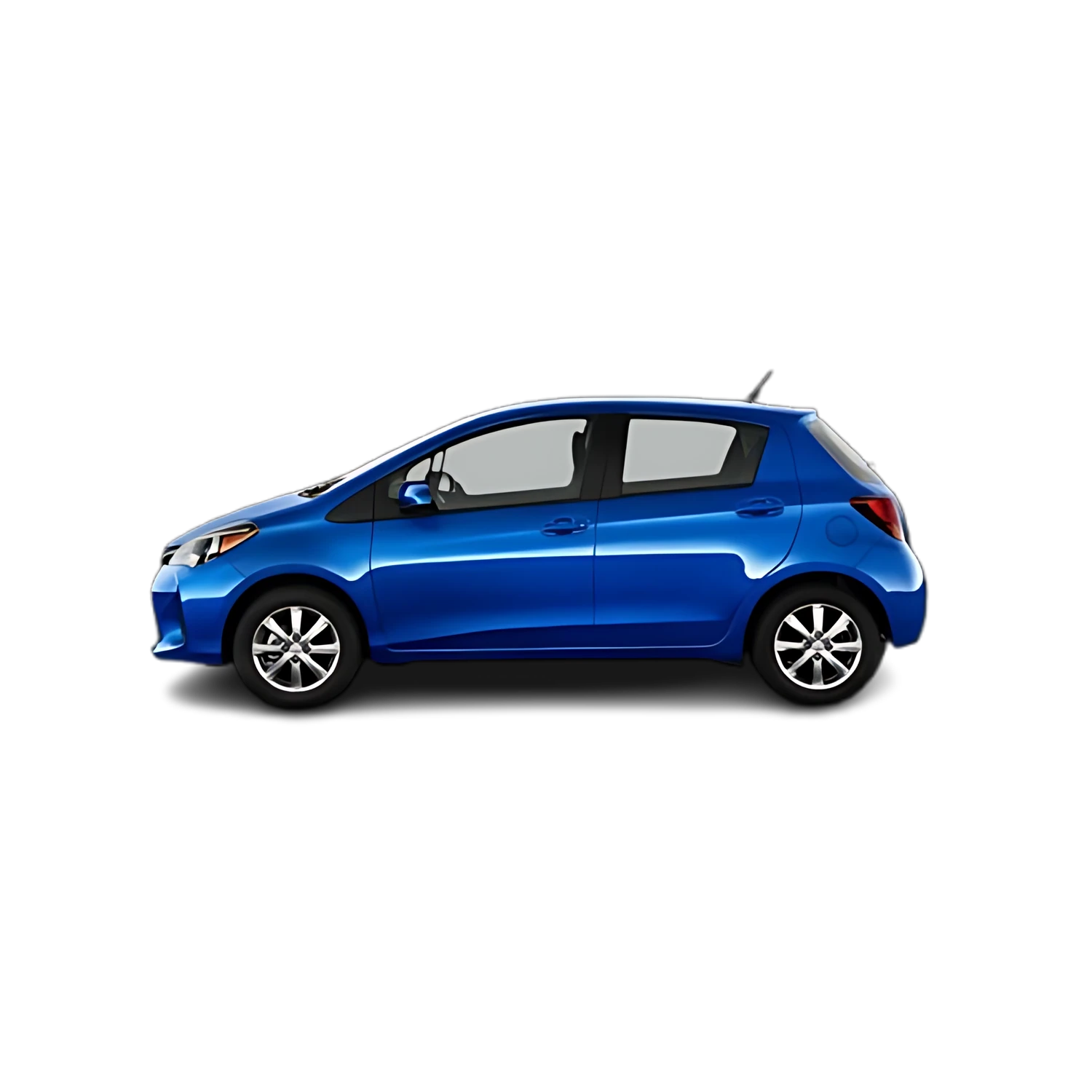 Toyota Yaris with the Partial Front area marked