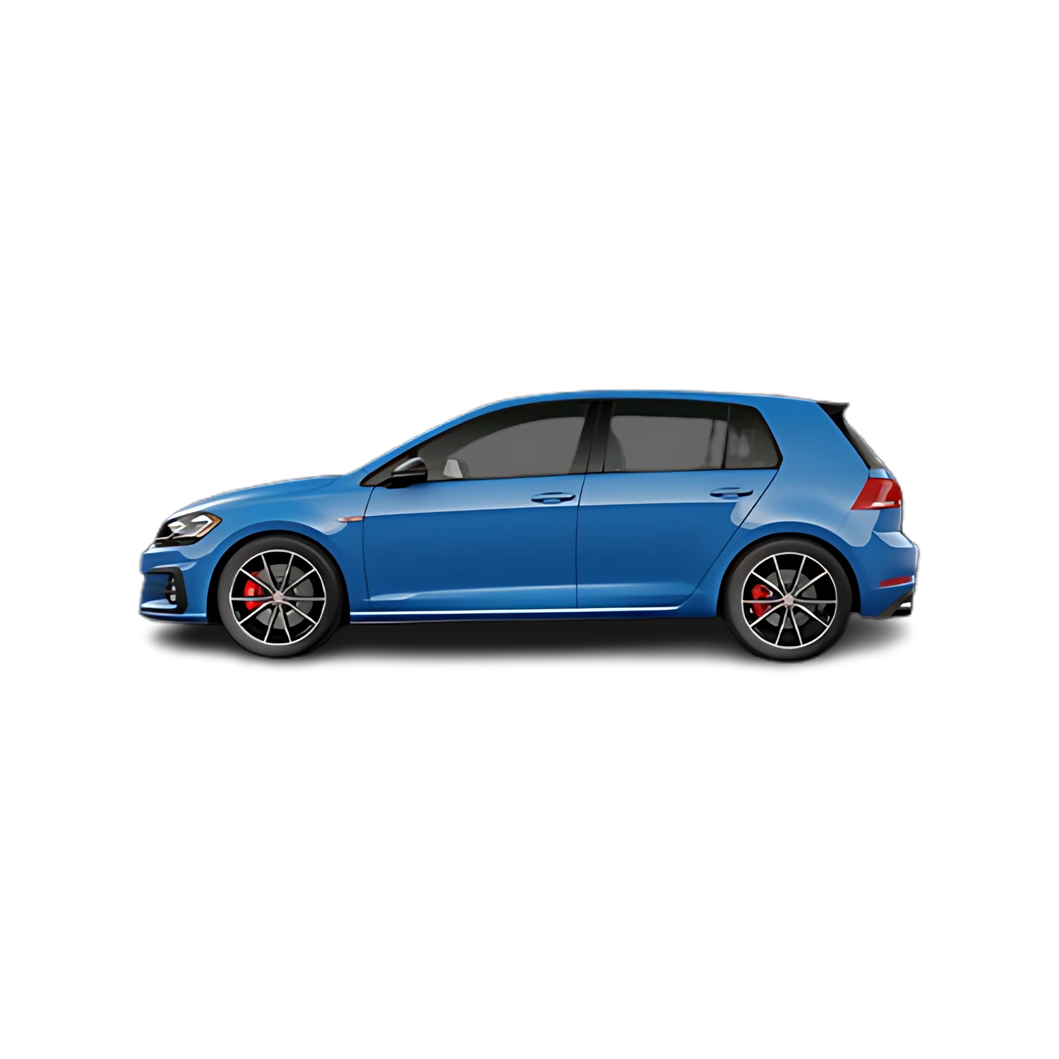 Volkswagen Golf with the Partial Front area marked
