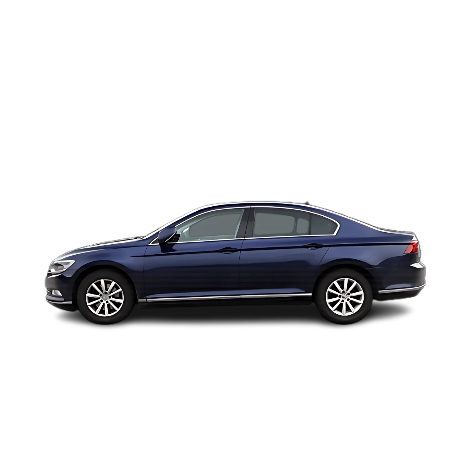 Volkswagen Passat with the Partial Front area marked