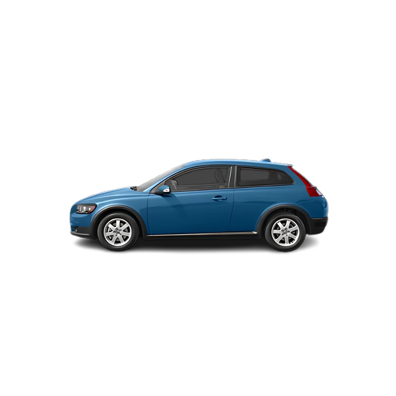 Volvo C30 with the Partial Front area marked