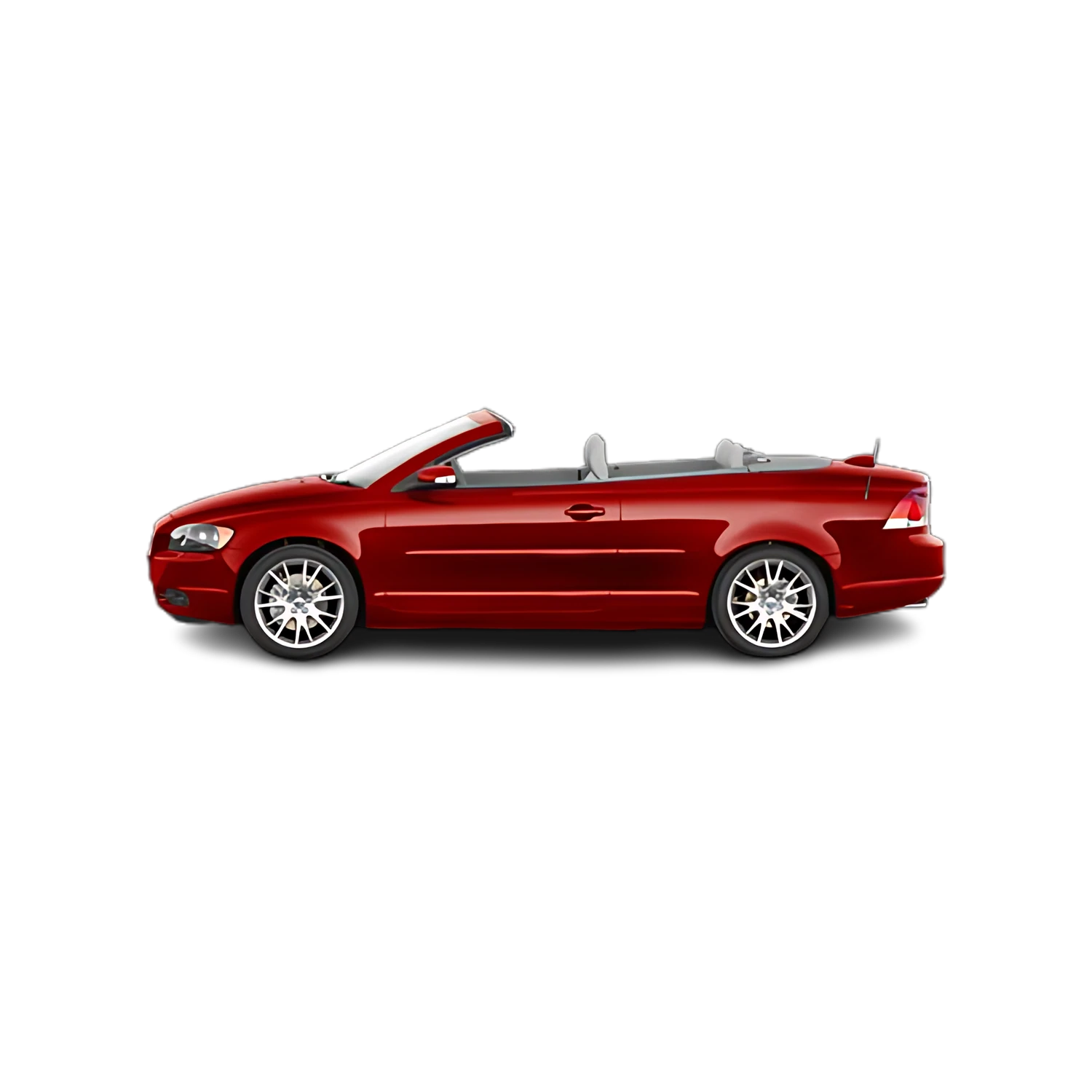 Volvo C70 with the Partial Front area marked
