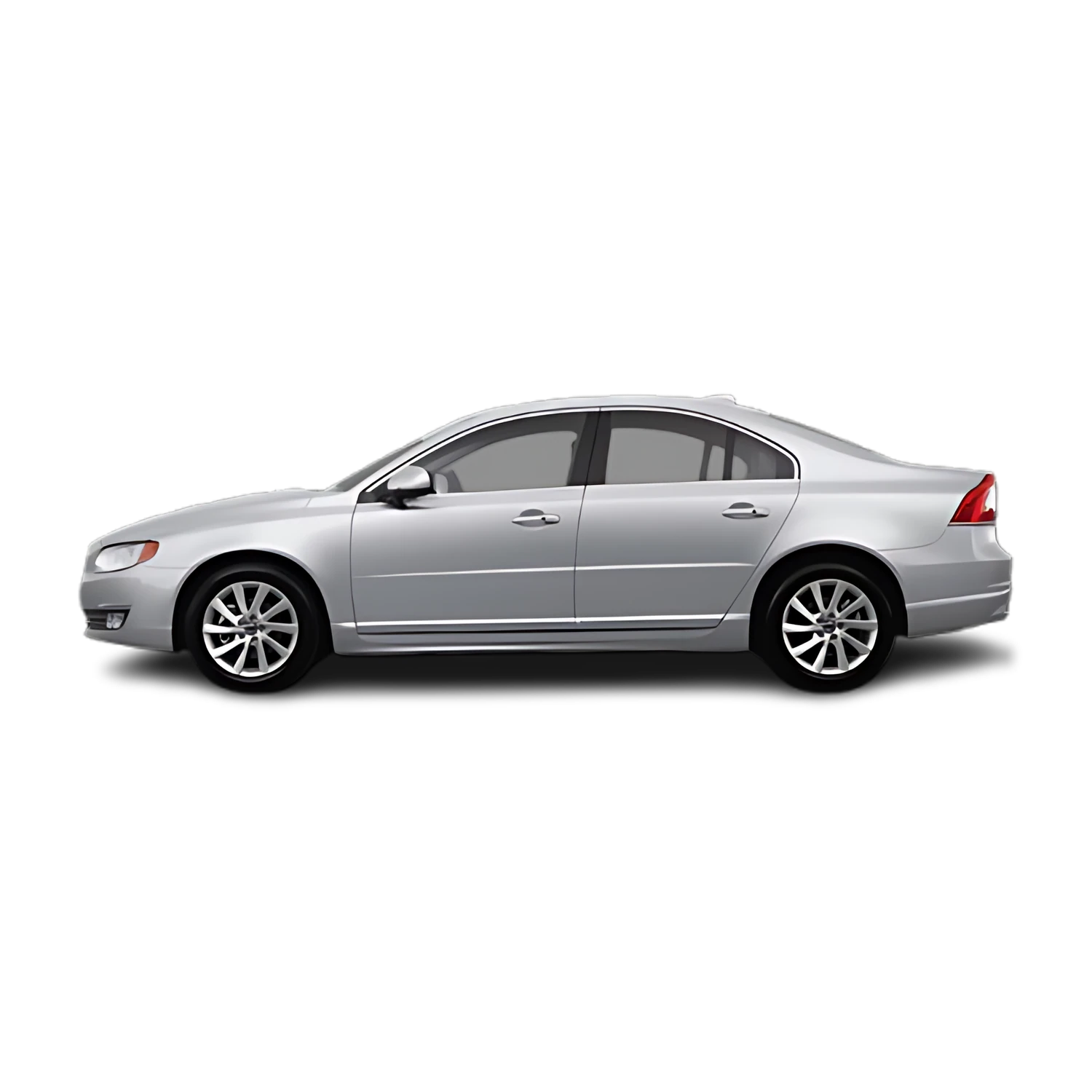 Volvo S80 with the Partial Front area marked