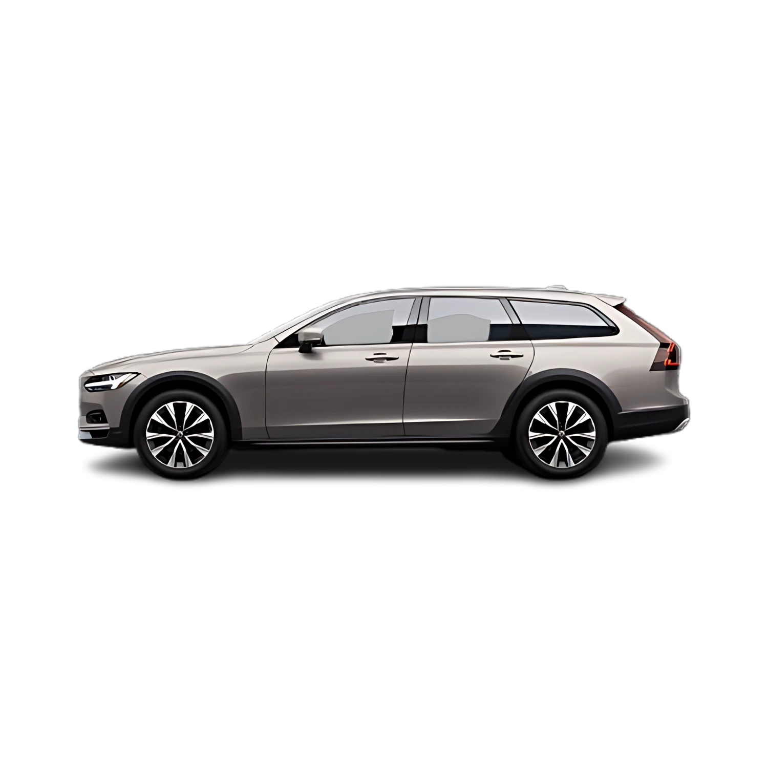 Volvo V90 with the Partial Front area marked