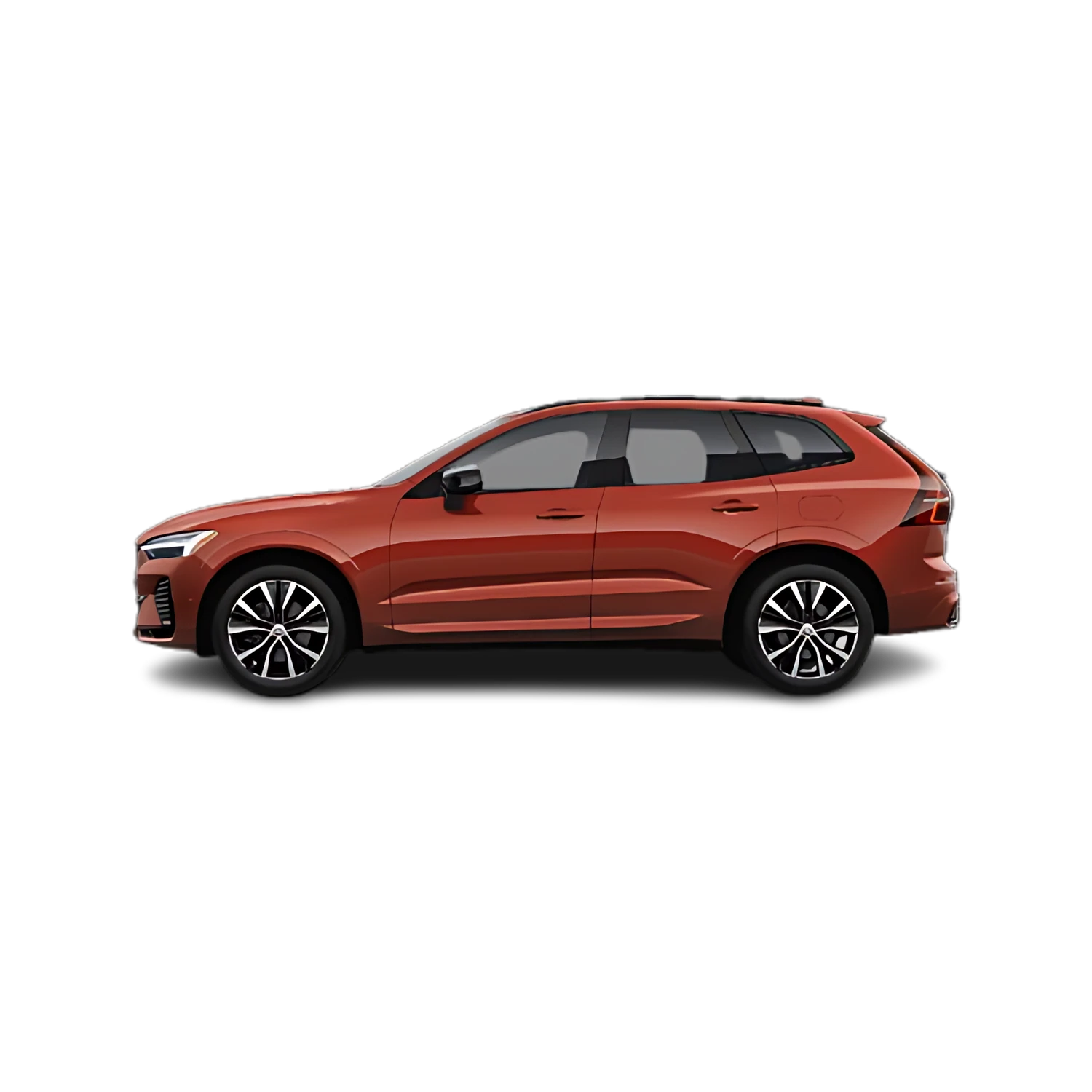 Volvo XC60 Recharge with the Partial Front area marked