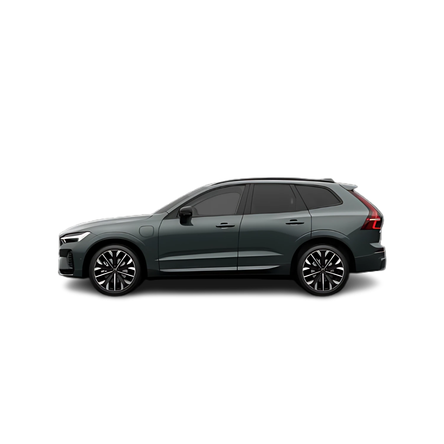 Volvo XC90 Plug-in Hybrid with the Partial Front area marked